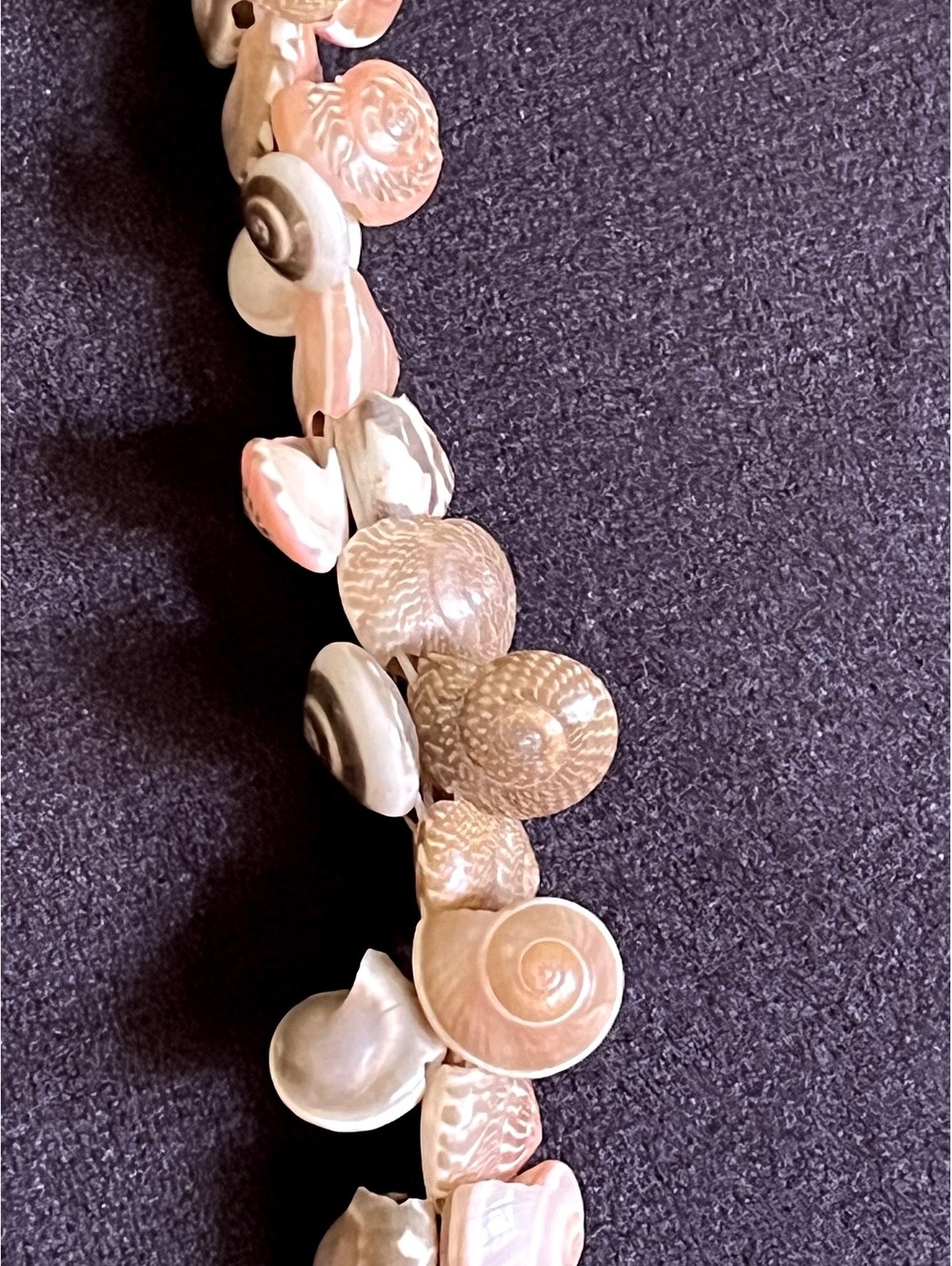 Handcrafted Multi-Color Shell Bead Necklace - Picture 7 of 8